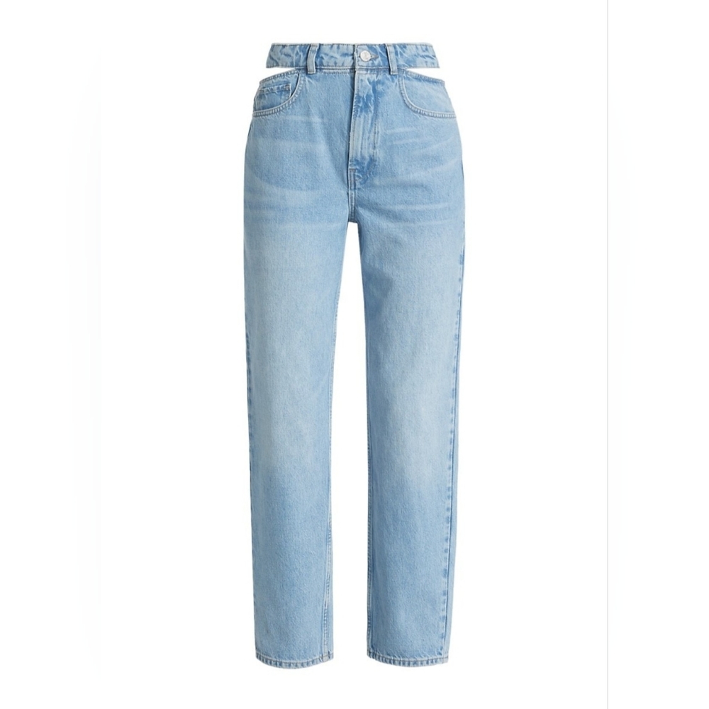 FrameLe High 'N' Tight Straight-Leg Cut-Out Jeans